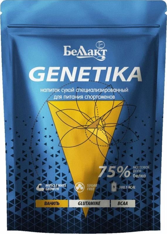 

Протеин сывороточный (концентрат) Беллакт Genetica 75% (500 г, ваниль)