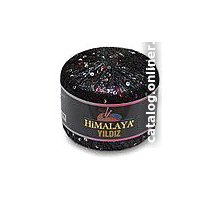 Пряжа для вязания Himalaya Yildiz 58106 (черный с разноцветными пайетками)