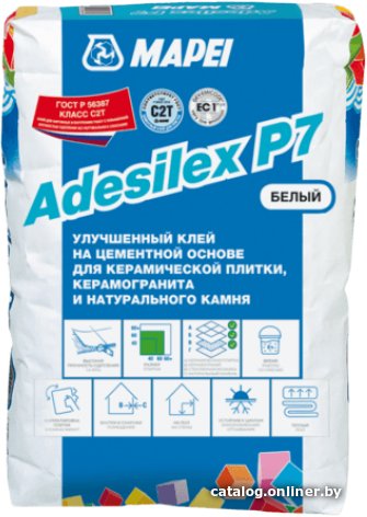 Клей для плитки Mapei Adesilex P7 (25 кг, белый)