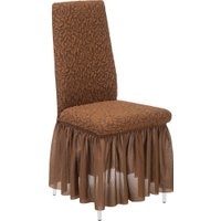Чехол для стула Mio Tesoro Жаккард Люкс для стула 10018/1444 (с оборкой)