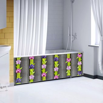 Торцевой экран под ванну Comfort Alumin Орхидея 73x50 (торцевой)