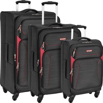 Чемодан-спиннер Polar Р1801 24" (черный)