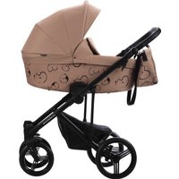 Универсальная коляска BEBETTO Magnum Light SE 2в1 (06, темно-бежевый/черная рама)