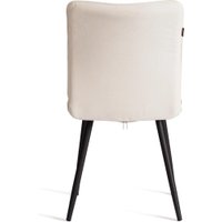 Стул TetChair Bari LT флок (молочный/черный)