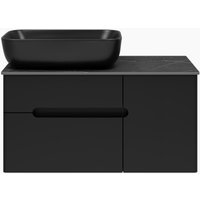  Misty Тумба под умывальник Роял 80 П-Роя-01080-021П2Я (подвесная, черный)