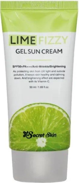 

Крем солнцезащитный Secret Skin Lime Fizzy Gel Sun Cream SPF50+ PA+++ с экстрактом лайма (50 мл)