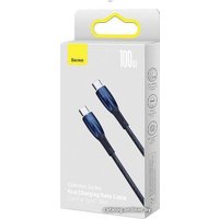 Кабель Baseus Glimmer Series Fast Charging Data Cable USB Type-C - Type-C 100W CADH000703 (1 м, синий)