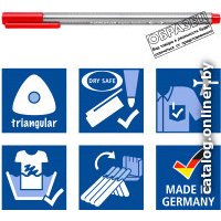 Ручка капиллярная Staedtler Триплюс 334-4 (оранжевый)