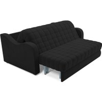 Диван Мебель-АРС Аккордеон Барон №4 ППУ 120x200 (велюр черный HB-178/17)