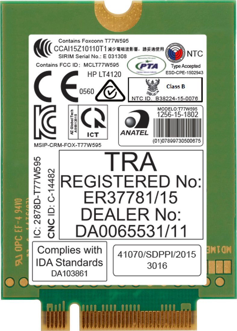 

LTE-модуль HP lt4120 LTE/EV-DO/HSPA+ WWAN N8T16AA
