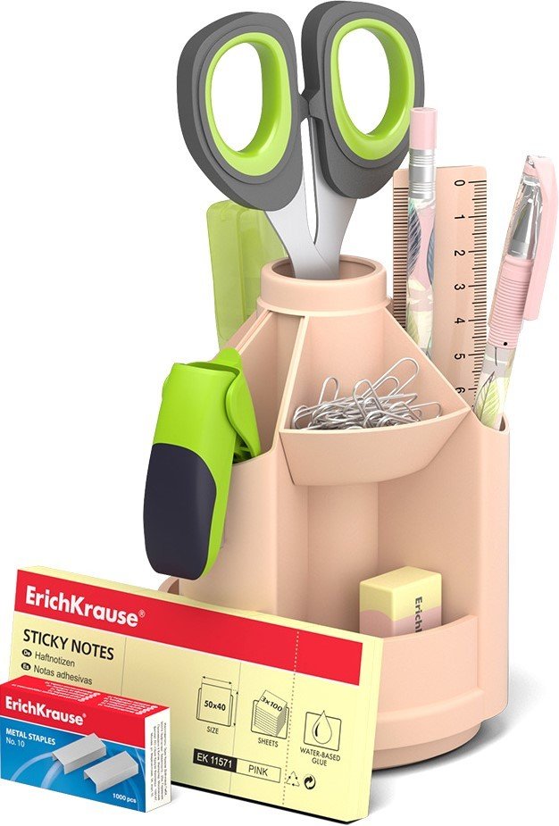 

Настольный набор Erich Krause Mini Desk Powder 55631 розовый (10 предм)