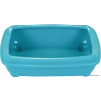 Туалет-лоток Zoom Шестой с рамкой глубокий 2906бирюз (бирюзовый)