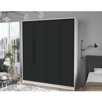 Шкаф распашной Интерлиния Концепт Тренд КТ-Ш4 (белый платинум/черный)