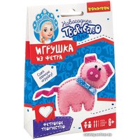 Набор для создания поделок/игрушек Bondibon Елочные игрушки из фетра своими руками. Свинья ВВ3093