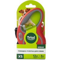 Поводок-рулетка Triol Urban 11121008 (XS, 3м лента, красный)