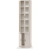 Шкаф-витрина Олмеко В-18 М со стеклом (вудлайн кремовый/белый/Masa Decor аруша венге/Masa Decor аруша венге)
