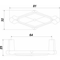 Ручка мебельная Boyard Diva RS118MAB.4/64/Bg