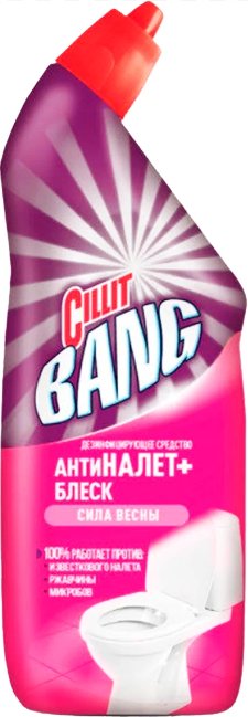 

Средство для унитаза Cillit BANG Анти-налет+Блеск Сила весны 450 мл