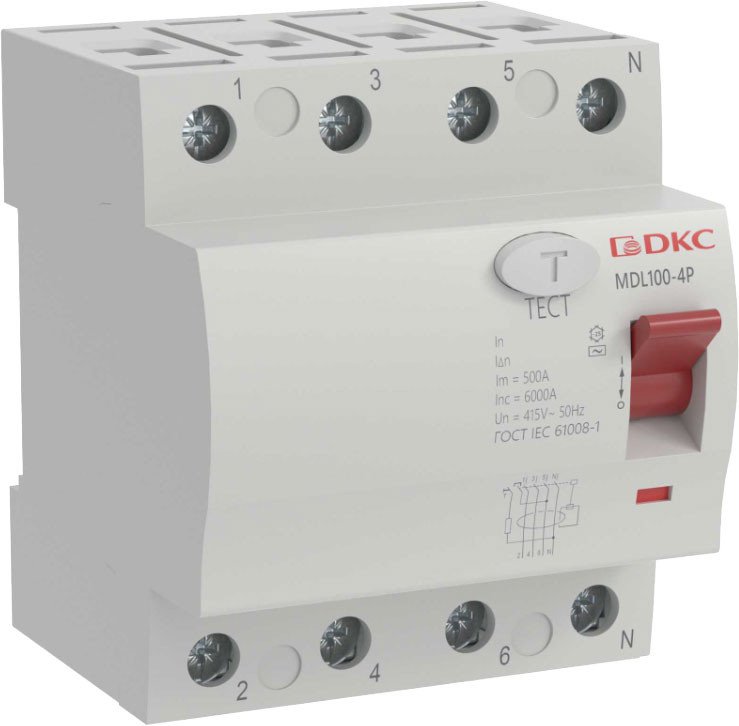 

Устройство защитного отключения DKC Yon Max MDL100 4P 30mA 63A