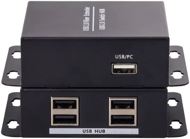 Удлинитель USBTOP USB2.0 1x4 по оптическому SC кабелю до 20 км 559631