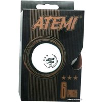 Мяч для настольного тенниса Atemi ATB36W (3 звезды, 6 шт.)
