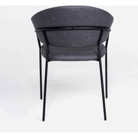 Стул с подлокотниками Алвест AV 433 (графитовая замша Kiprus 13/черный)