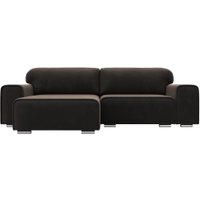 Угловой диван Лига диванов Лига-029 левый 121927L (велюр коричневый)