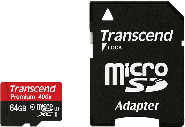 

Карта памяти Transcend microSDXC UHS-I 400x Premium (Class 10) 64GB (TS64GUSDU1)