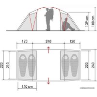 Экспедиционная палатка Norfin Salmon 4 NF (зеленый)