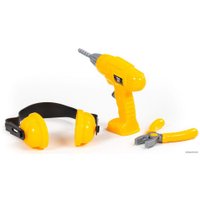 Набор инструментов игрушечных Полесье №22 91109 (шуруповёрт №2, наушники, плоскогубцы №2)