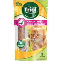 Лакомство для кошек Triol Аппетитные мини-колбаски из утки (7 г)