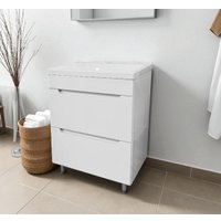 Garda Тумба с умывальником Marsel 91_600_PVC (белый глянцевый, с раковиной)