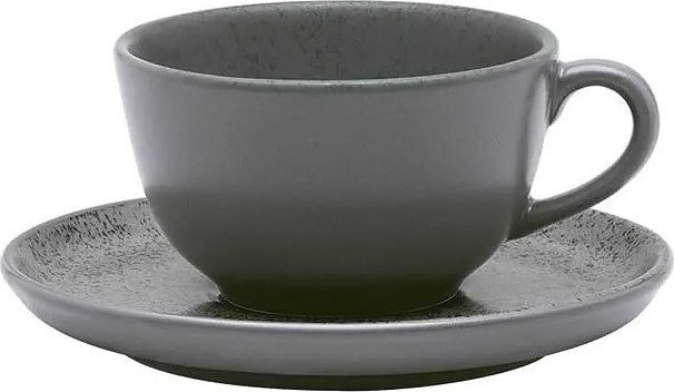 

Чашка с блюдцем Oxford Flat Shape Gray 136444 AO04-1C06