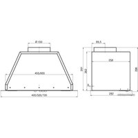 Кухонная вытяжка Elikor Врезной блок Flat 52П-650-К3Д (топленое молоко) (154175)