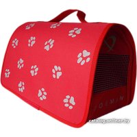 Сумка-переноска Dogman Лира Лапы 1 (красный)