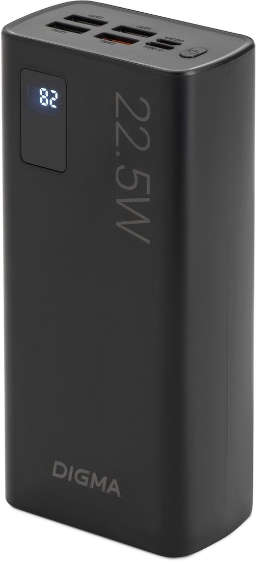 

Внешний аккумулятор Digma DGPF30A 30000mAh (черный)