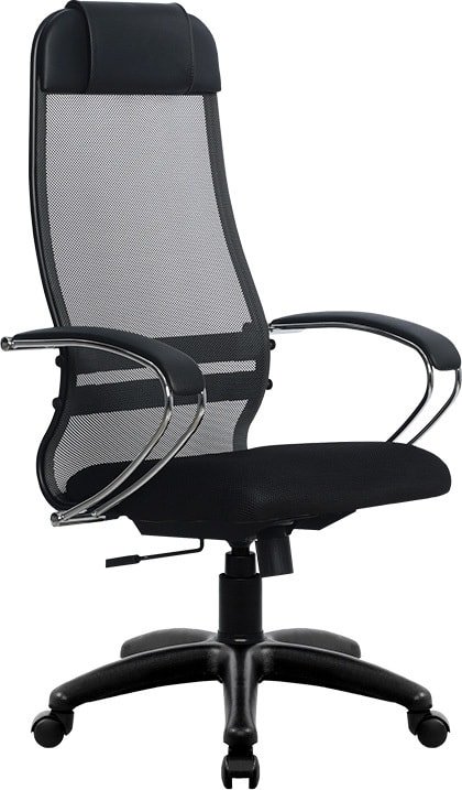 

Офисное кресло Metta SU-1-BK Комплект 18, Pl тр/сеч (пластиковые ролики, темно-серый)