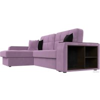 Угловой диван Лига диванов Брюссель левый 110657L (микровельвет сиреневый)