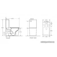 Унитаз напольный WeltWasser Gelbach 001 XL GL-WT (белый глянец)