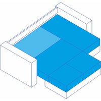 Угловой диван Сириус Лидер-6 с оттоманкой НПБ 300x165 (Eva 19 велюр темно-зеленый)