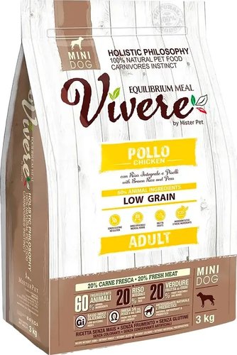 Сухой корм для собак Vivere Mini Adult Chicken 3 кг