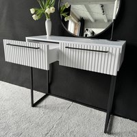 Консольный стол Shtabe Gross 6111 (RAL 9003/белый/черный/ручка черная)