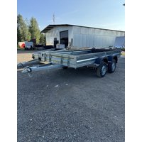 Двухосный прицеп AvtoS A40U2B (4000x2000x300, R16, ресс. 3302 ГАЗ-2лист, тент 800мм)