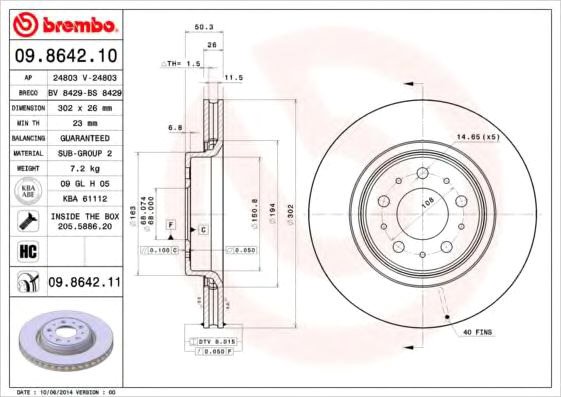 

Brembo 09864211