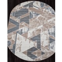 Ковер для жилой комнаты Merinos Sierra F354-OVAL-BEIGE-BLUE (2.5х3.5)