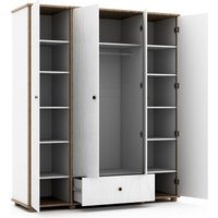 Шкаф распашной КМК Мебель 4Д1Я Сальма 0990.18 (белый/дуб полярный/лофт голден пэлас) в Барановичах