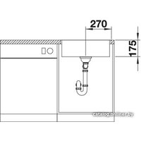 Кухонная мойка Blanco Zerox 500-IF Durinox (без клапана-автомата)