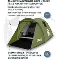 Треккинговая палатка RSP Outdoors Deep 2 (оливково-зеленый)