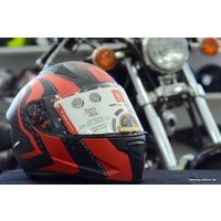 Мотошлем MT Helmets Stinger Warhead Matt (XS, черный/красный/серый)