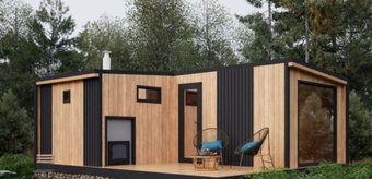 Русская баня Модуль Хаус Каркасная модульная Скандинавия